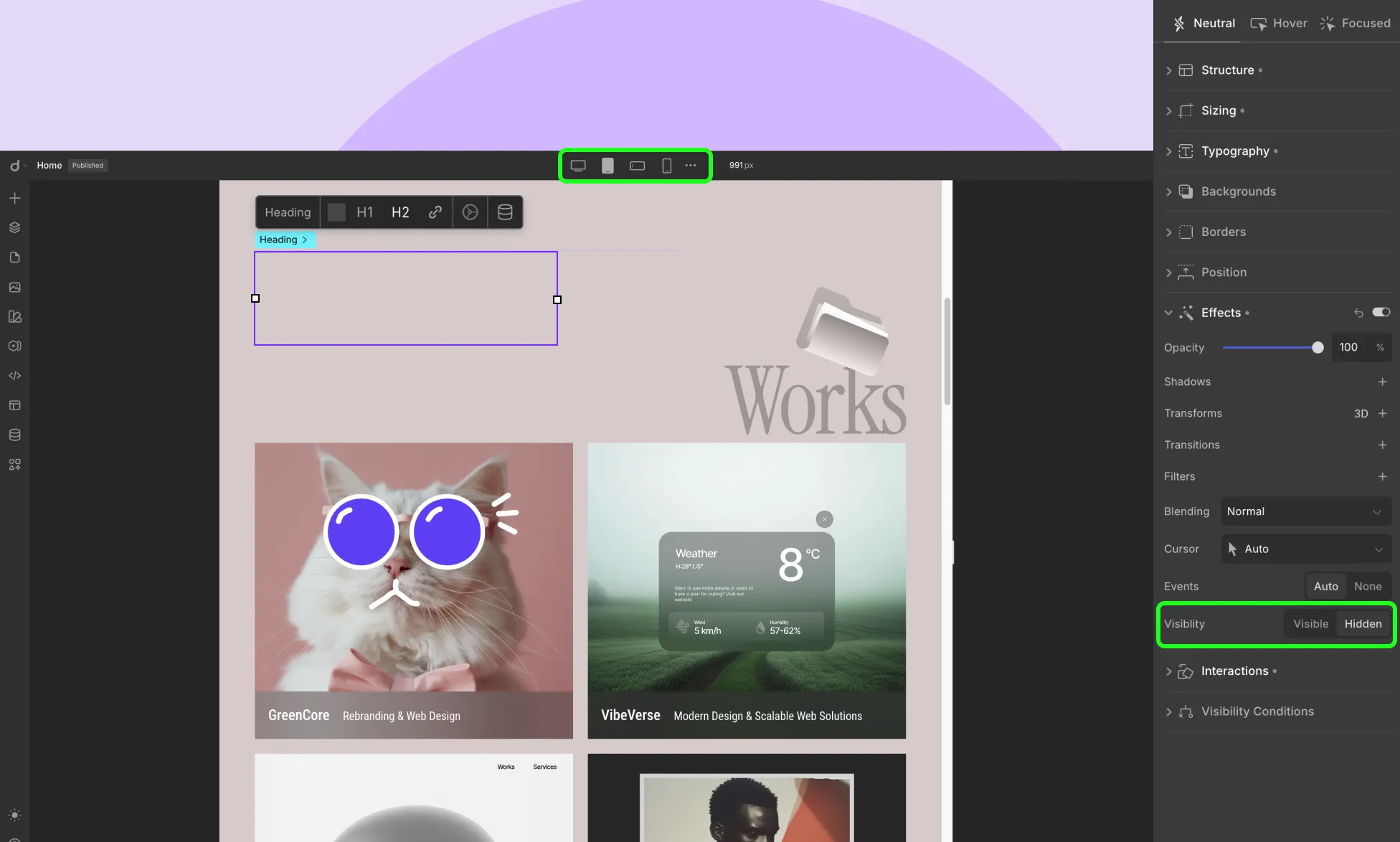 How to Hide Elements for Specific Breakpoints