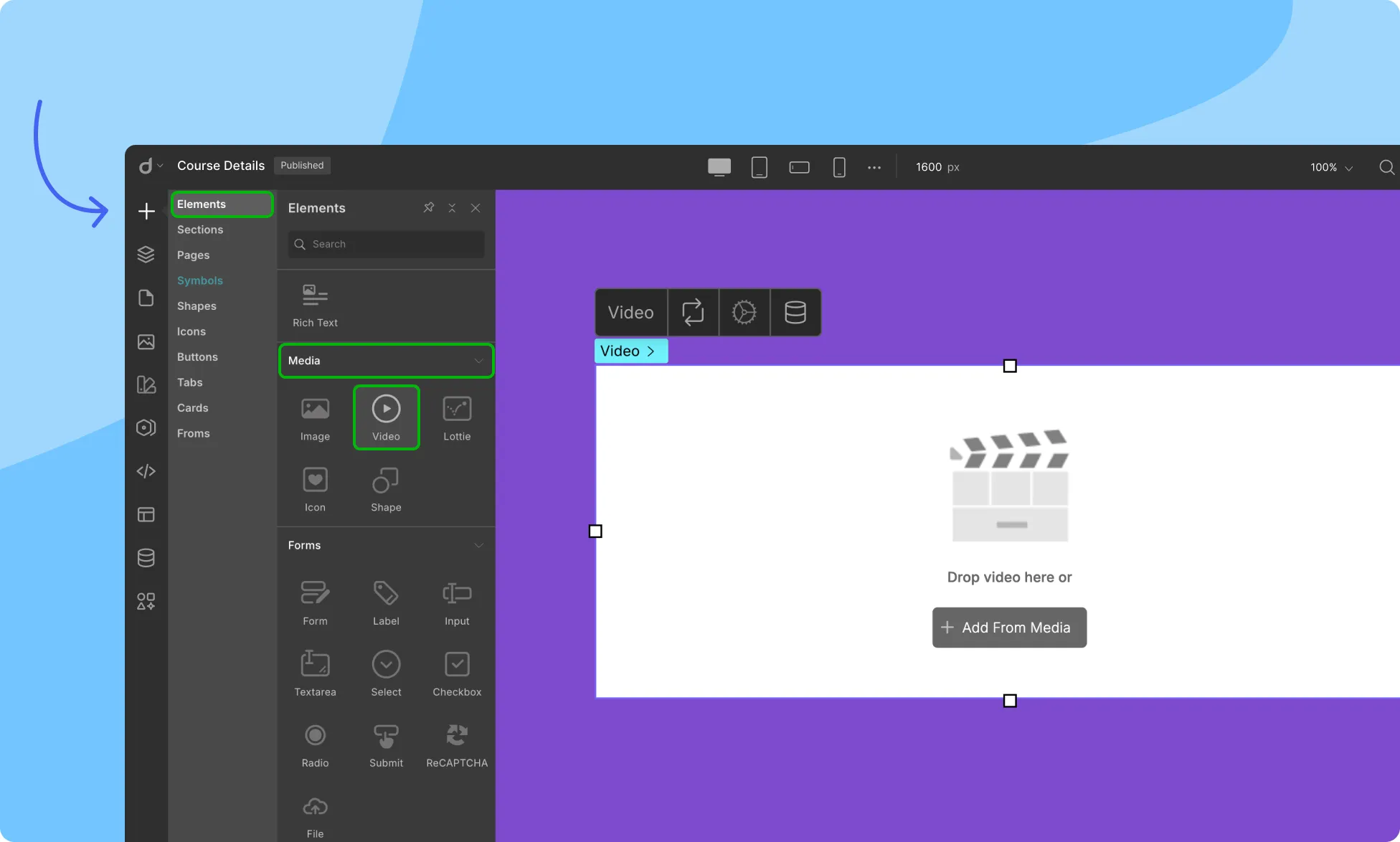Adding Videos in Droip