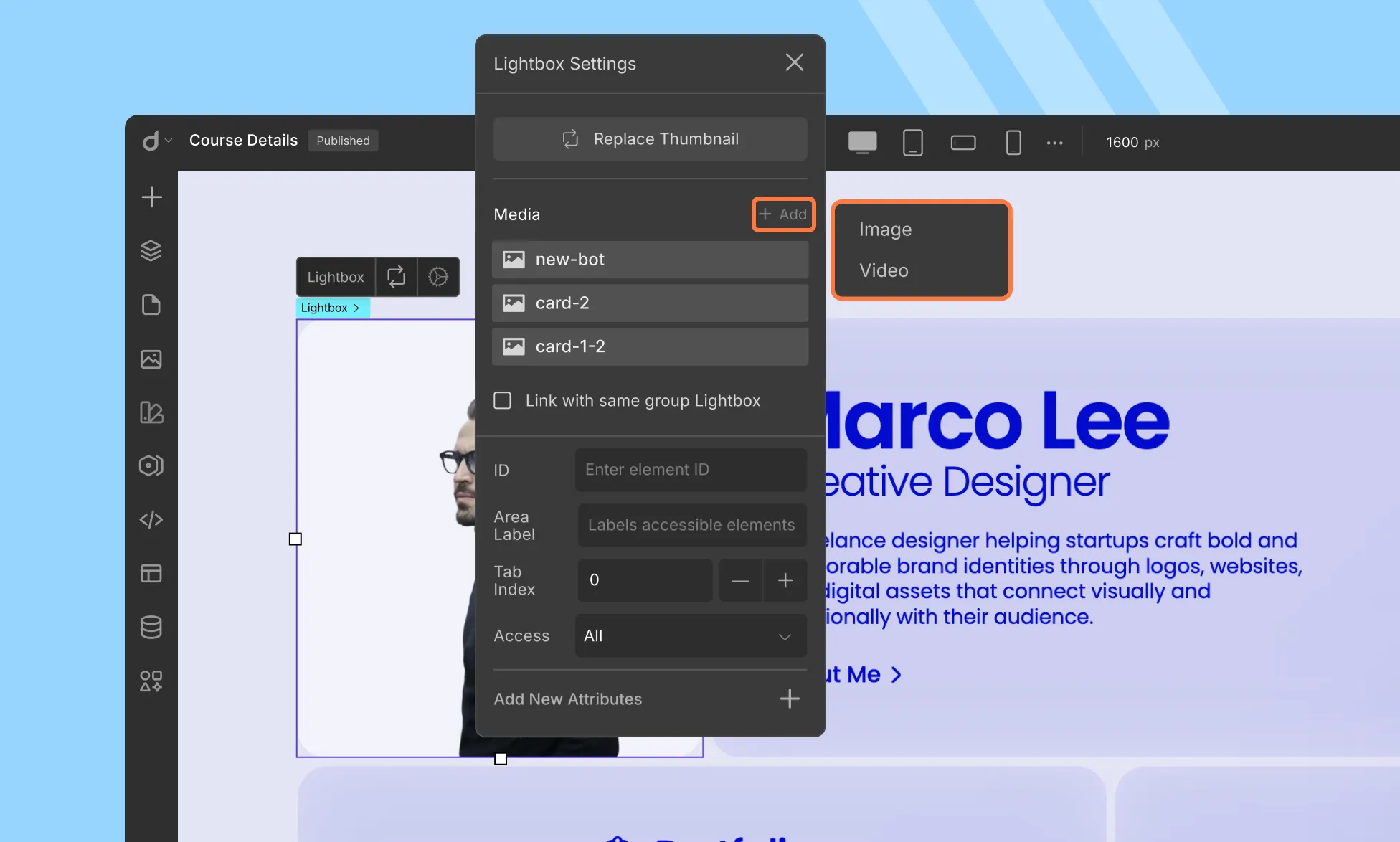 Adding Items to a Lightbox 