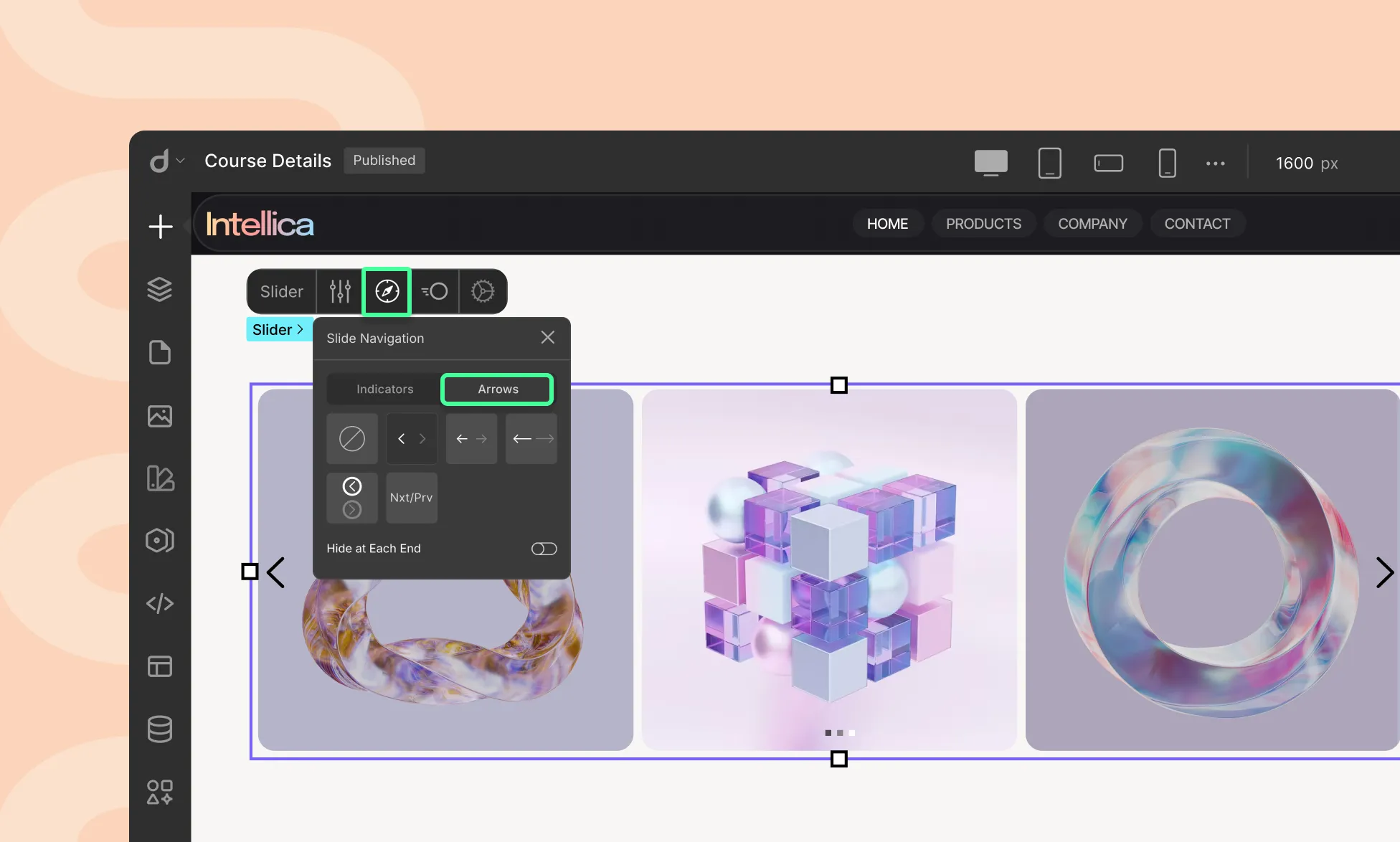 Set Slider Navigation as Arrows