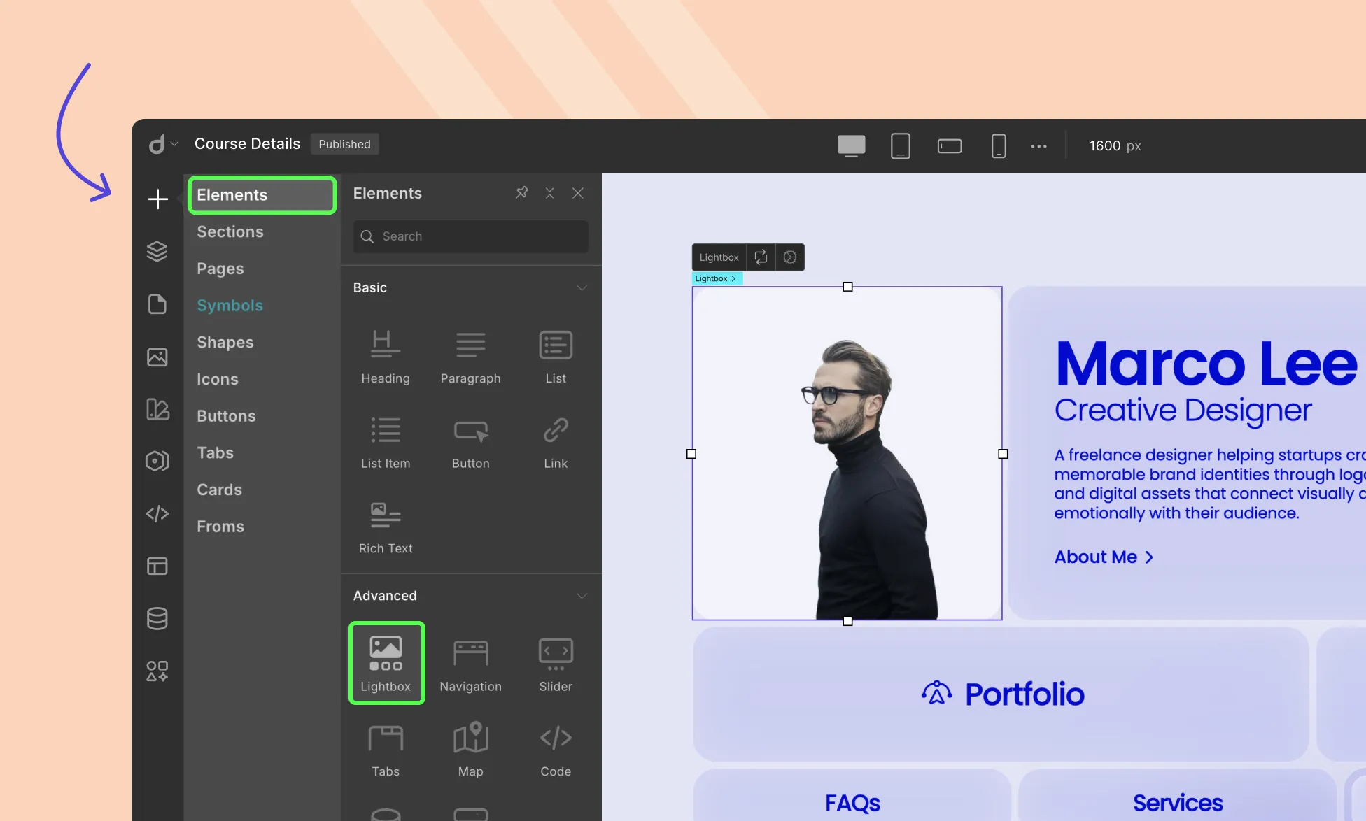 How to Add a Lightbox in Droip