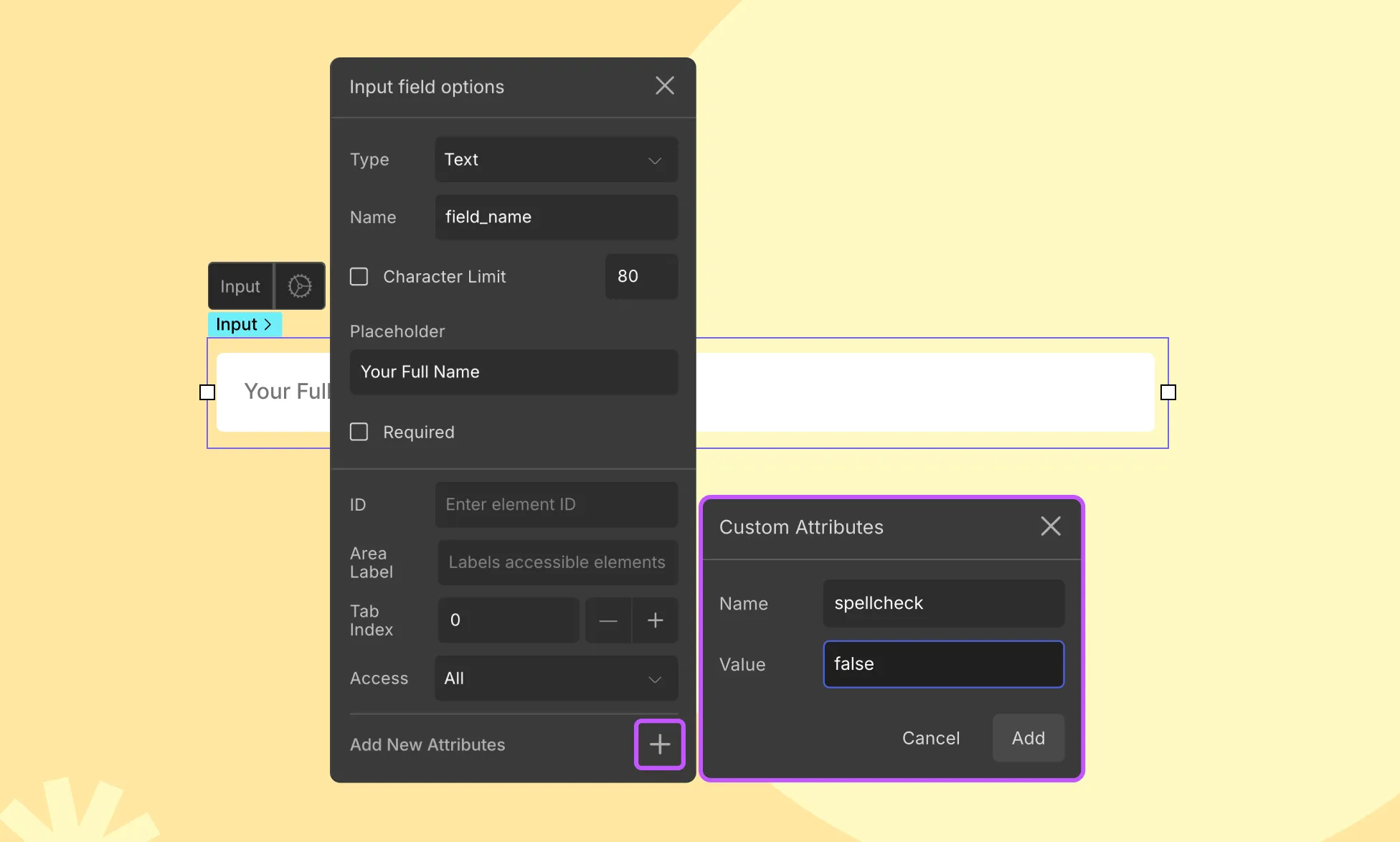 Turn Off Spellcheck Using Custom Attributes