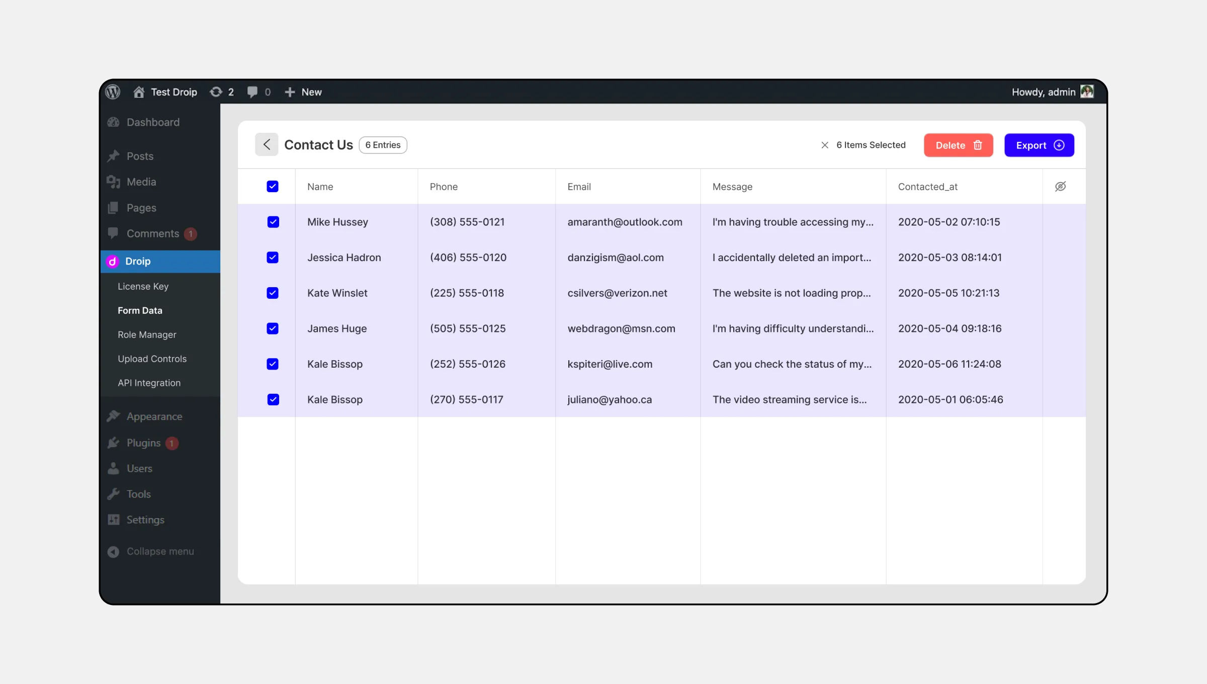 Perform bulk actions