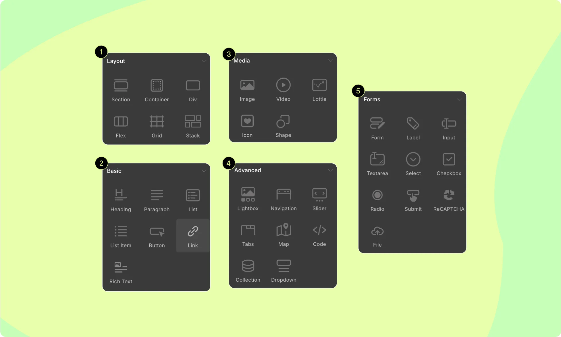 Elements Panel in Droip