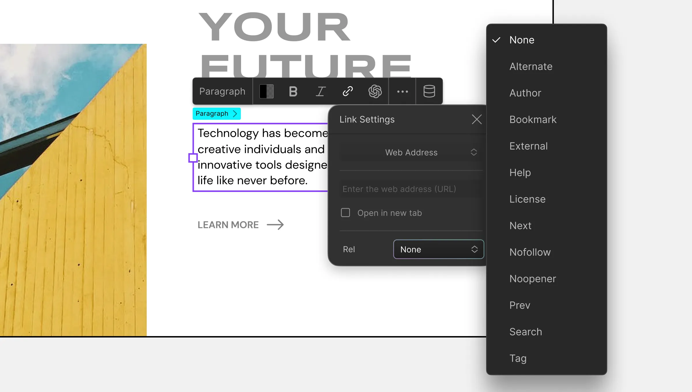 Types of Link Settings