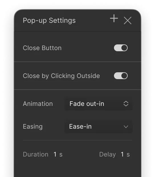 pop-up-animation-settings