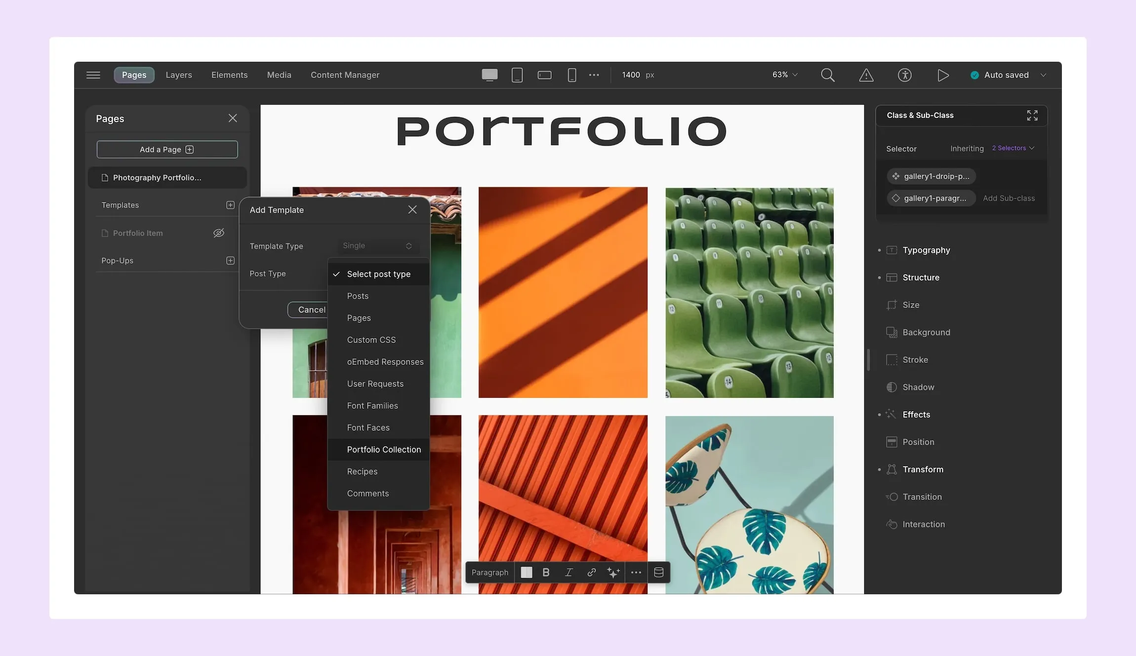 Craft Dynamic Portfolio Pages Using Templates