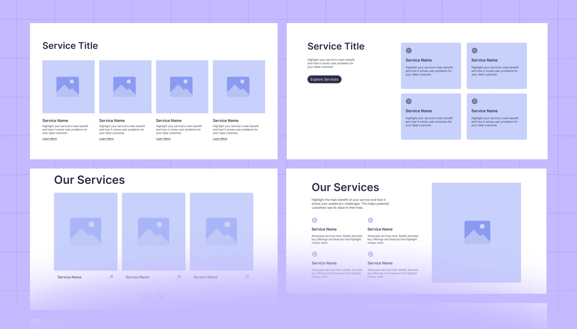Service Wireframes