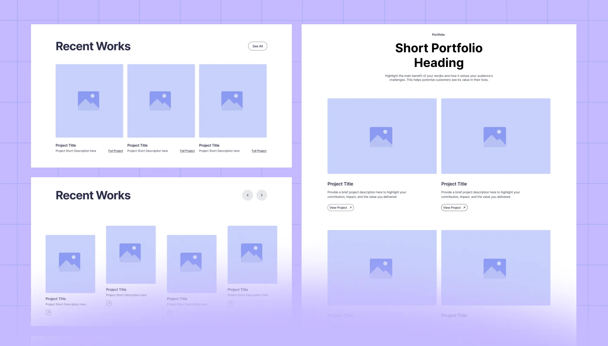 Work/Portfolio Wireframes