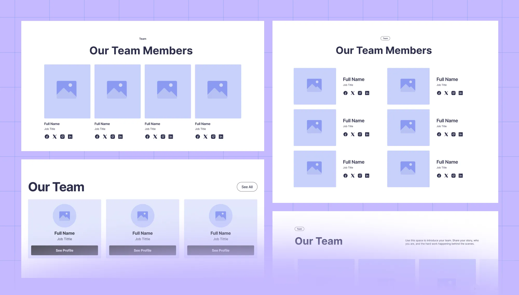 Team Wireframes