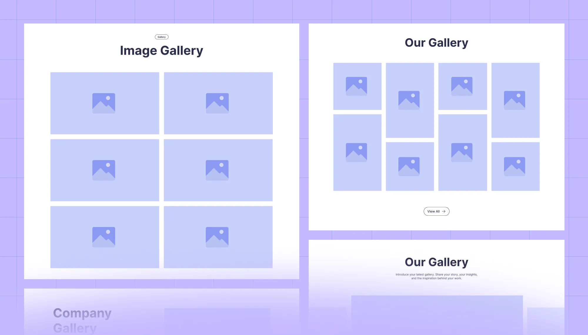 Gallery Wireframes