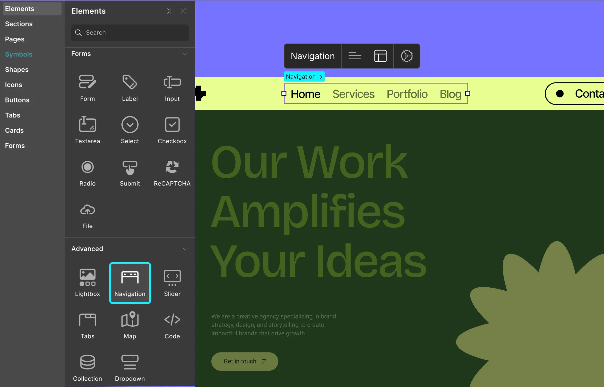 Build Website Navigation in Droip