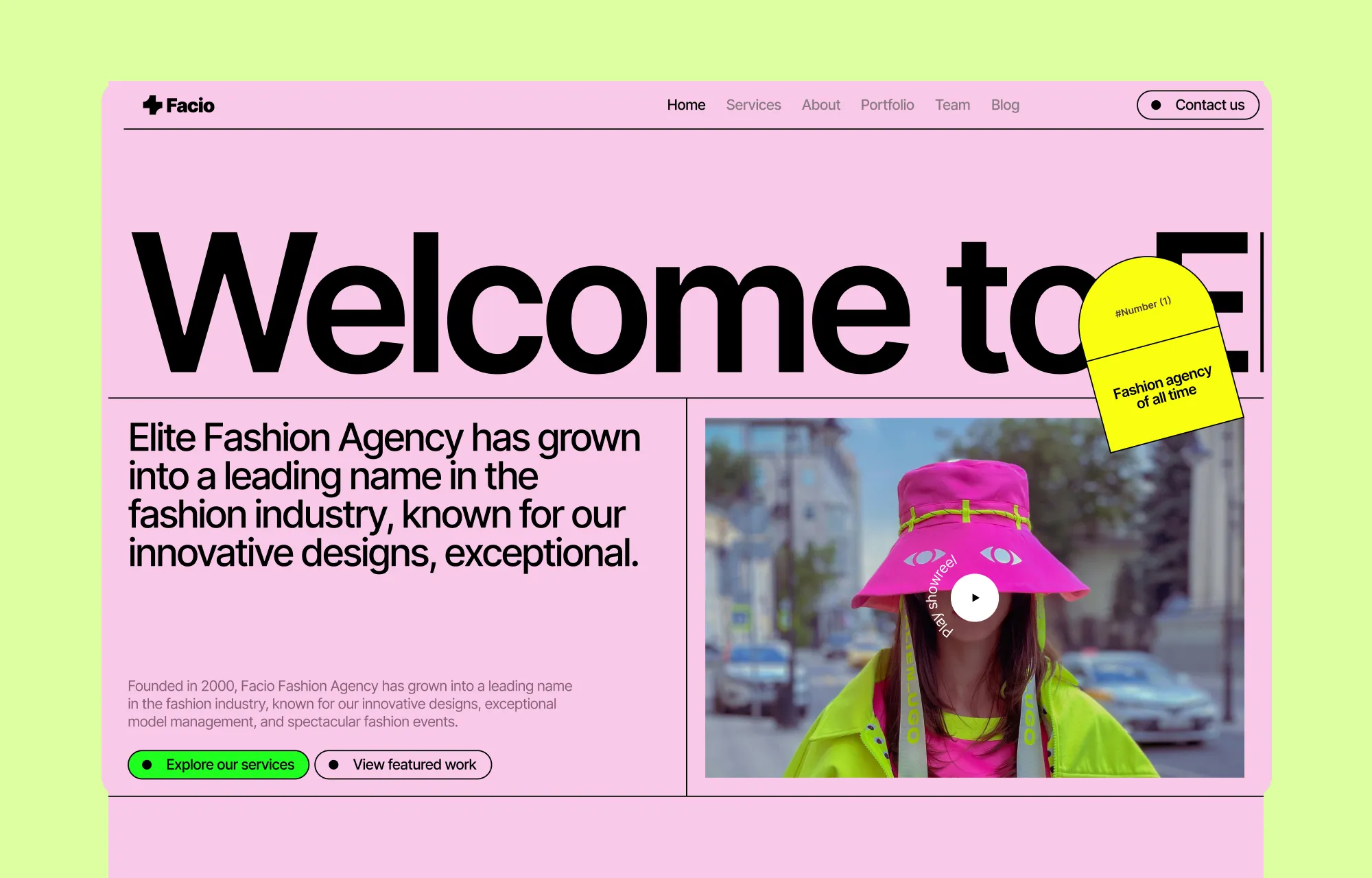 Facio — Fashion Agency WordPress Theme