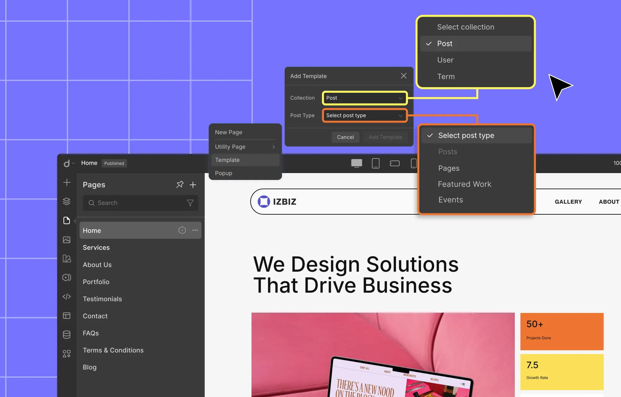 Connect Single Page Template to a Content Collection