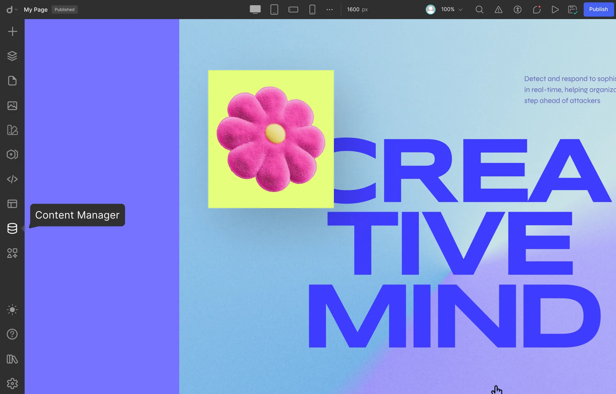 Access the Droip Content Manager From the Editor