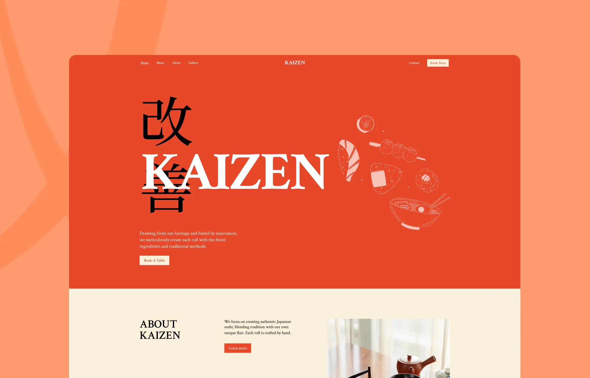 Kaizen Food & Restaurant WordPress Theme