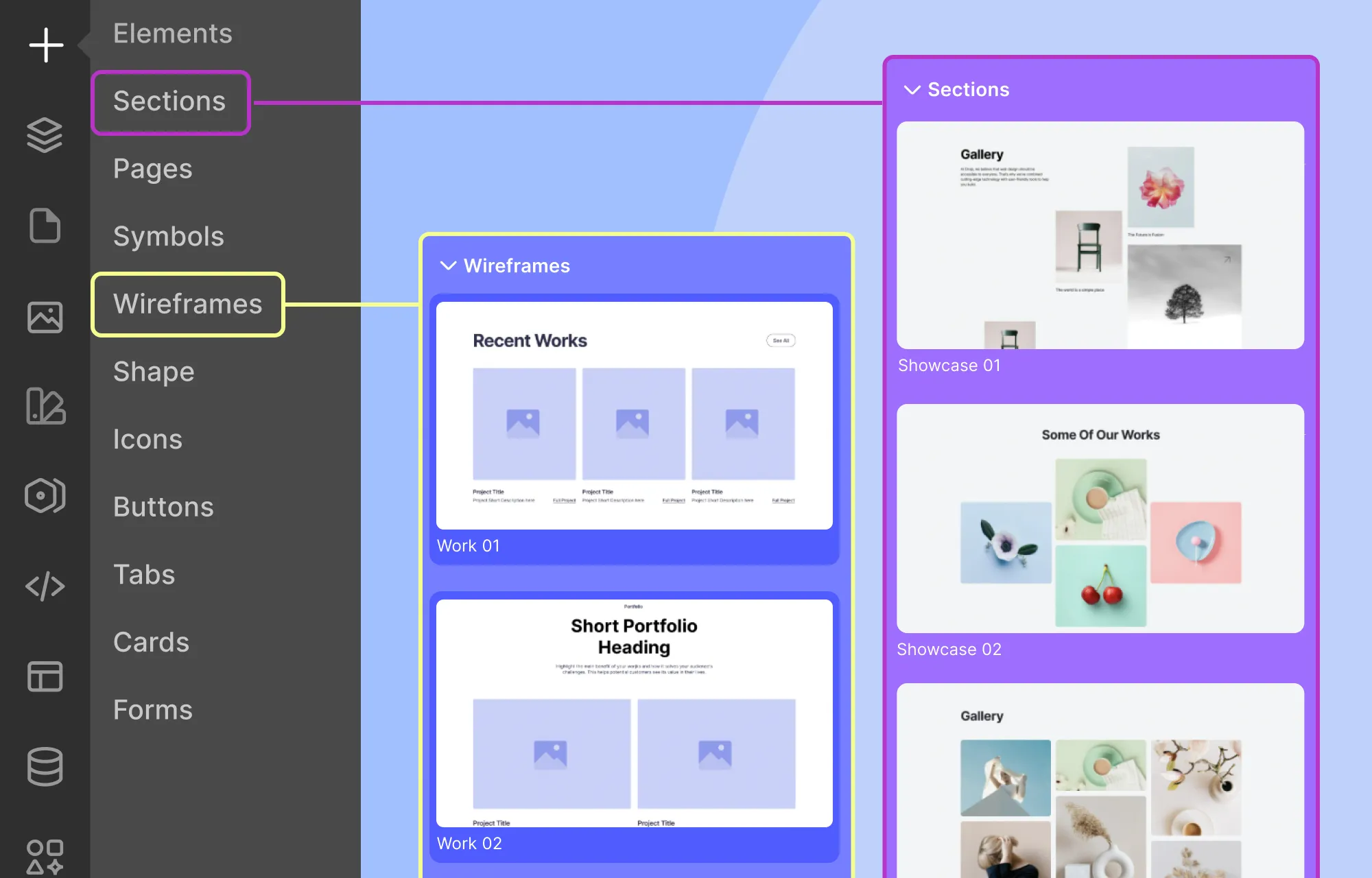 Method 3: Use Pre-Built Wireframes, Sections, Pages, and Components