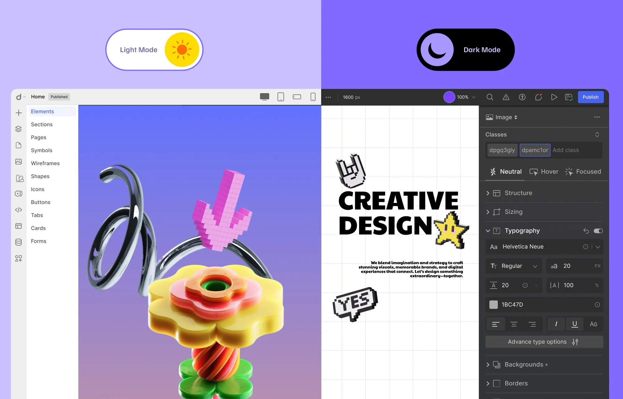 Smarter UI and Introduction of Flexible Light and Dark Mode