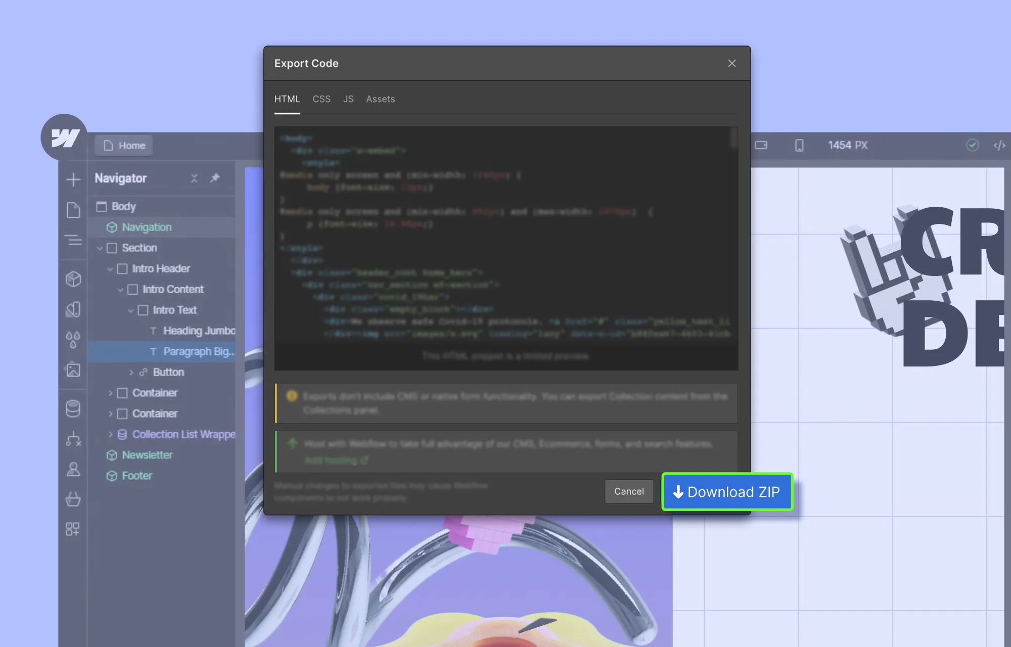 Export Your Content From Webflow