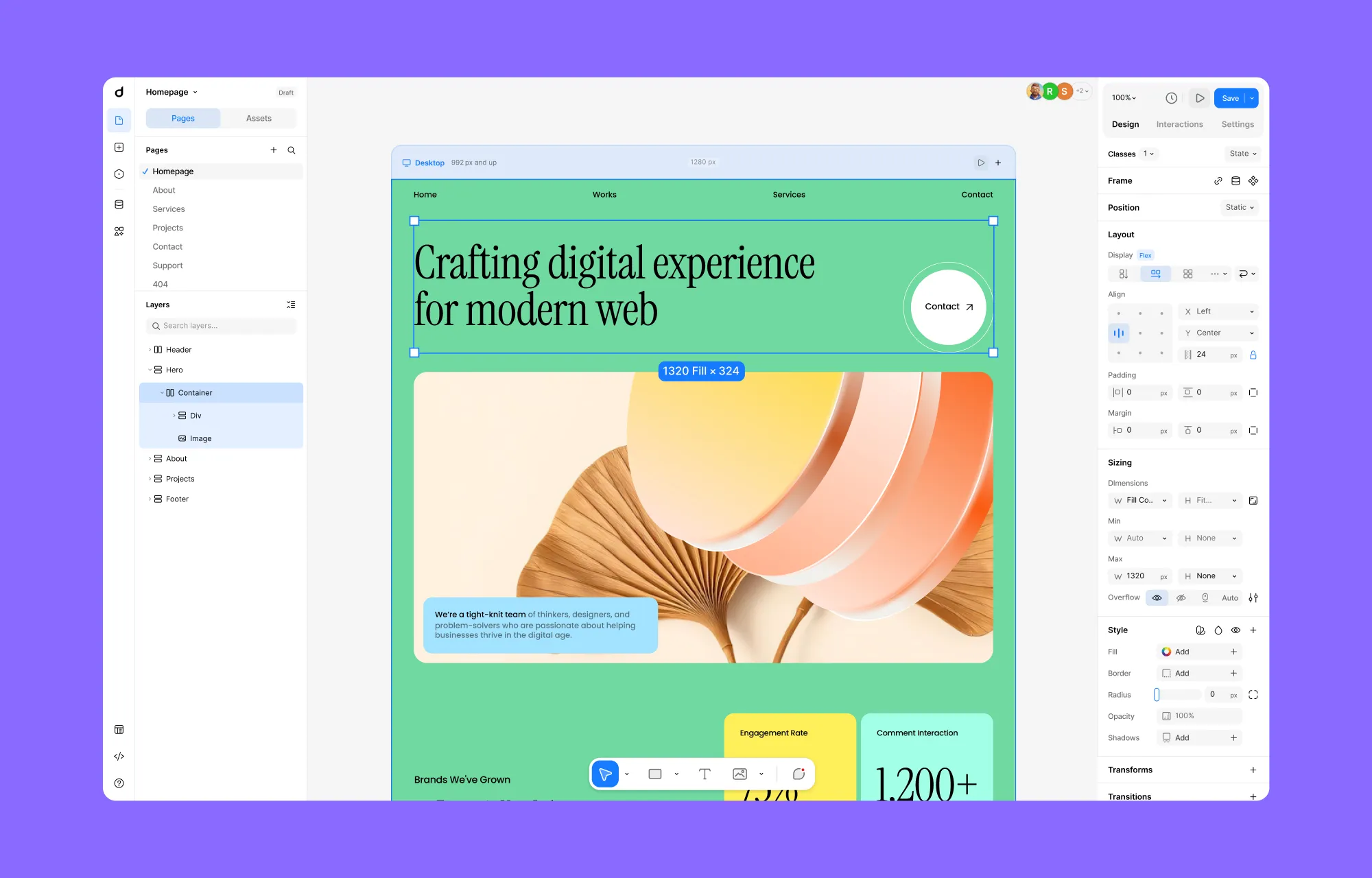 The Infinite Canvas in Droip